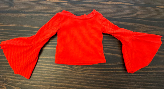 2T BELL SLEEVE TOP - RED