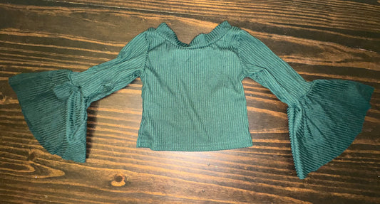 2T BELL SLEEVE TOP - GREEN