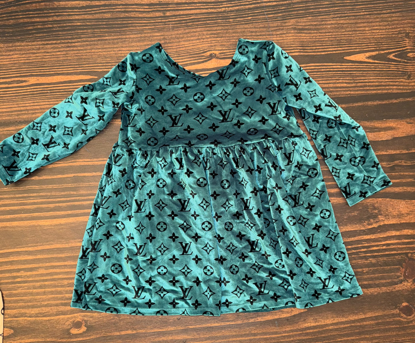 3T TEAL LV DRESS