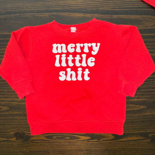 4T MERRY LITTLE SHIT SWEATSHIRT