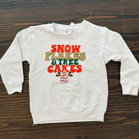 4T SNOW FLAKES & TREE CAKES SWEATSHIRT