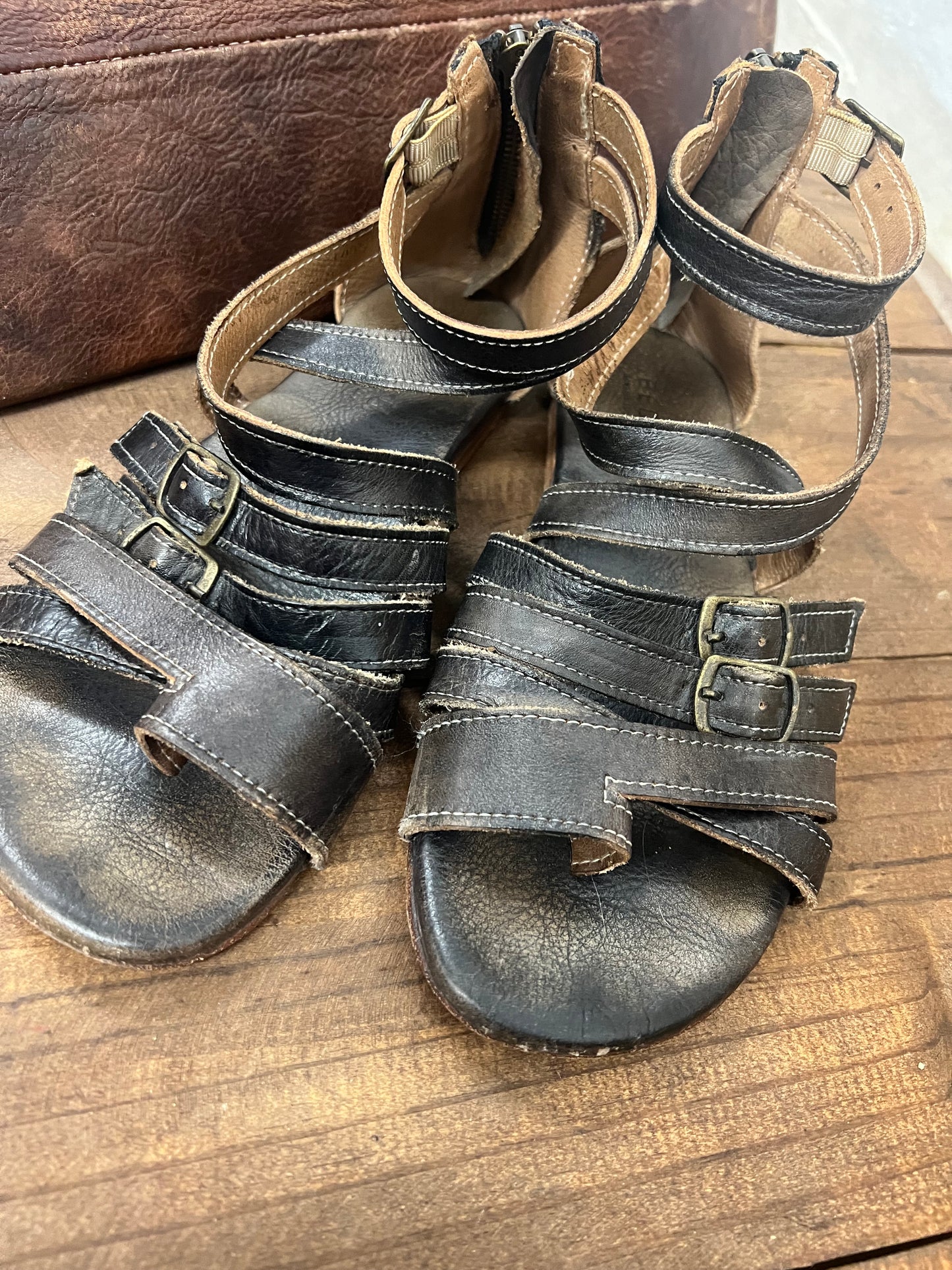 BEDSTU SANDALS BLACK 6.5