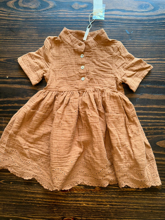 2/3 RYLEE & CRU RUST DRESS NWT