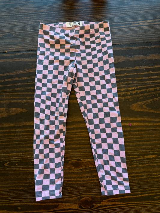 4T PURPLE/NAVY COTTON ON LEGGINGS