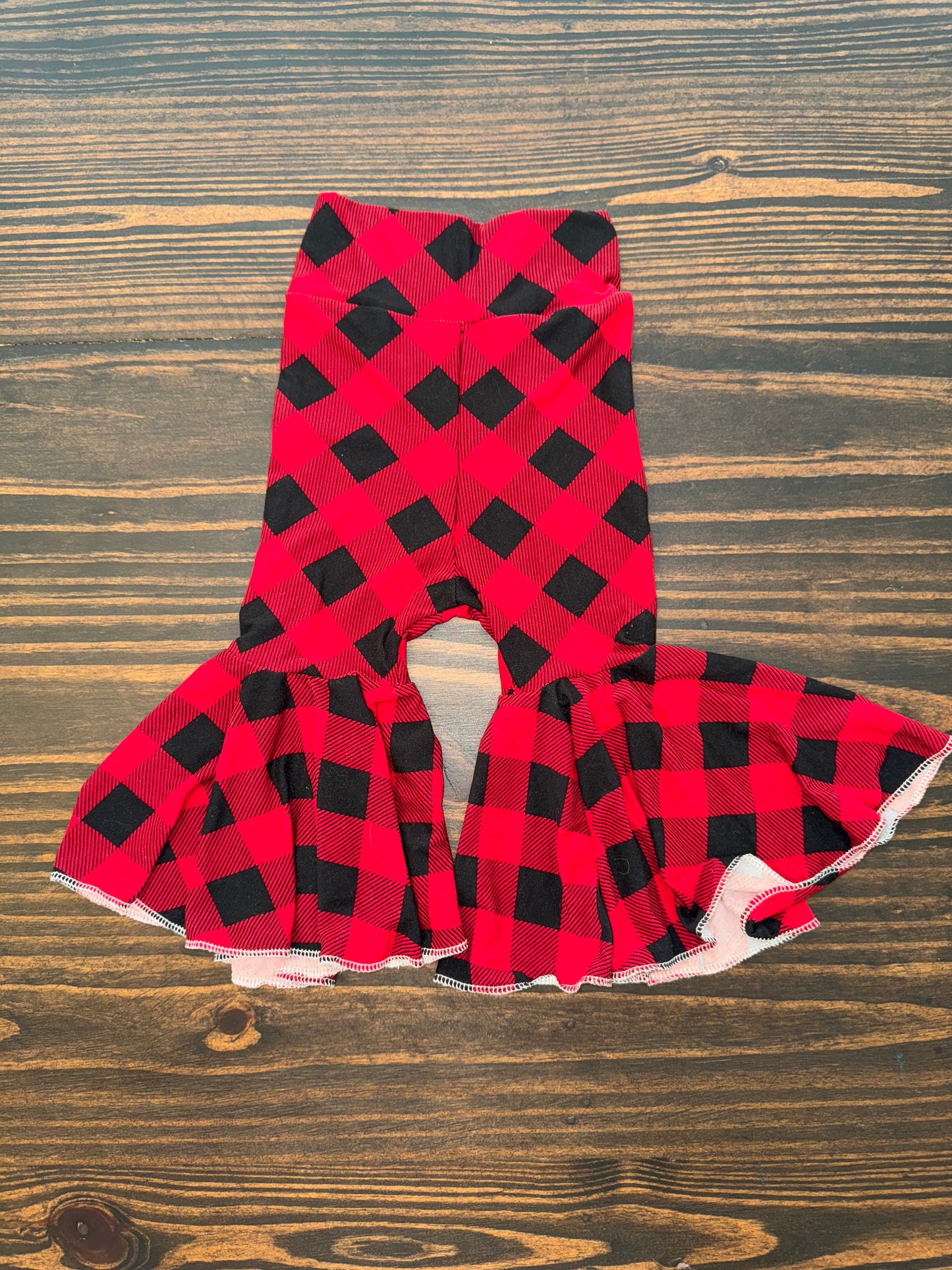 12M RED PLAID BELLS