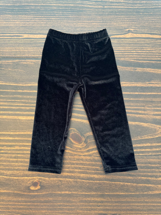 6/9M BLK VELVET LEGGINGS