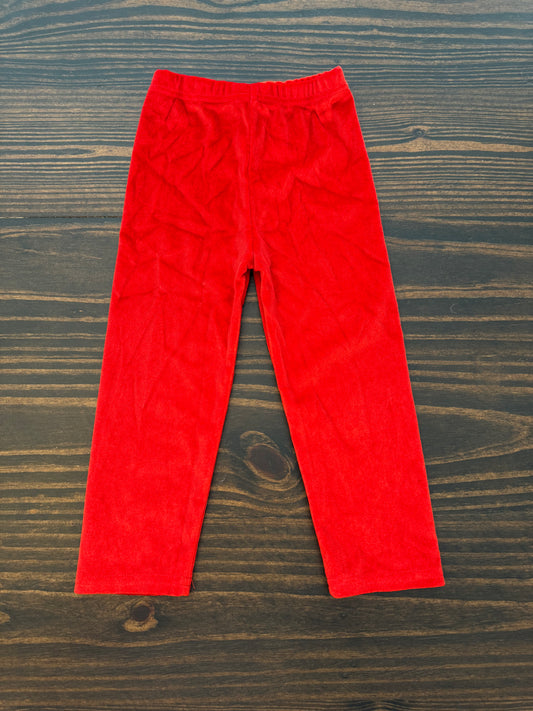 2/3T RED VELVET LEGGINGS